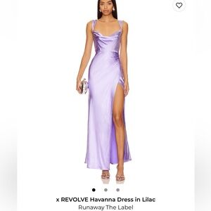 Runaway The Label Havana Dress in lilac size small EUC